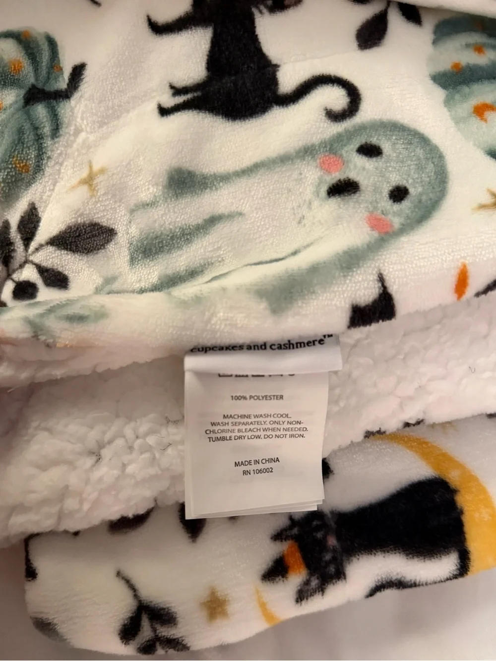 Halloween Cupcakes & Cashmere GHOST pumpkin cat snake Blanket